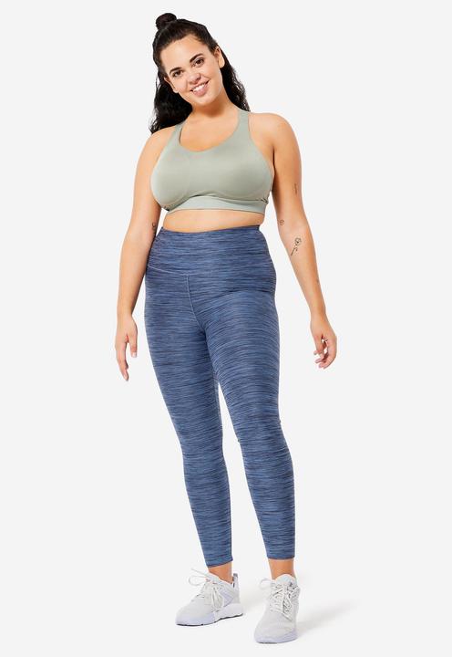 Immagine prodotto Decathlon Bustier con imbottiture regolabili strong hold - verde salvia (L)