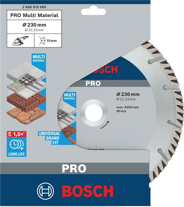 Produktbild Bosch Professional Zubehör PRO Multi Material Diamanttrennscheibe, 230 x 22,23 mm