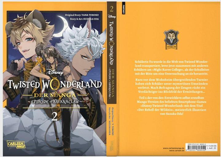 Actual product image Twisted Wonderland: The Manga - Episode of Savanaclaw 2 (German, Dorothea Everywhere, Yana Toboso, Suzuka Oda, 2025)