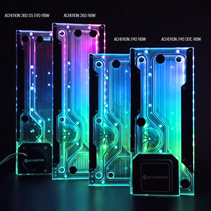 Produktbild Raijintek ACHERON 360 RBW Distro Plate - Acryl, D-RGB
