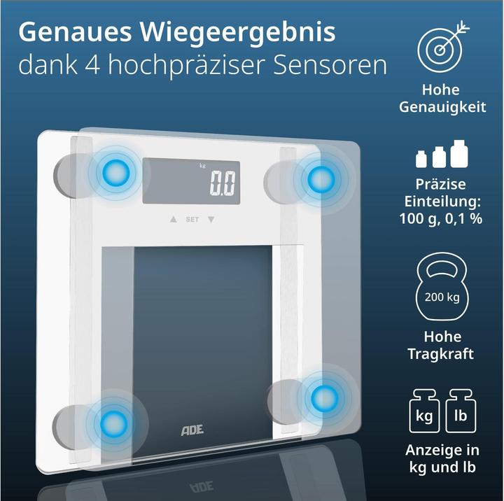 Image du produit ADE Körperfettwaage (200 kg)