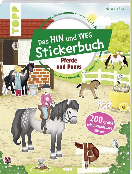 Productafbeelding Das Hin-und-weg-Stickerbuch. Pferde und Ponys (Duits, Natascha Pitz, 2018)