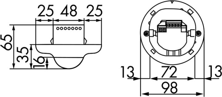 Produktbild BEG 92155 Präsenzmelder PD2-M-2C-UP RAL9010 (12 m)