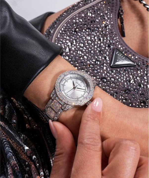Produktbild Guess P SLV CS W/ CRYS / SUN SLV GLITZ DL / P SLV BRCT W/ CRYS Armbanduhr (36 mm)