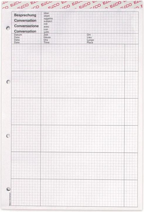 Actual product image Elco Notepad meeting A4 perforated, 5 pieces (A4, Special ruling)