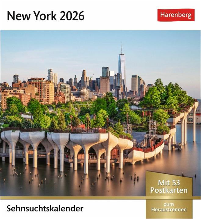 Actual product image Harenberg New York Sehnsuchtskalender 2026 - Wochenkalender mit 53 Postkarten (German)
