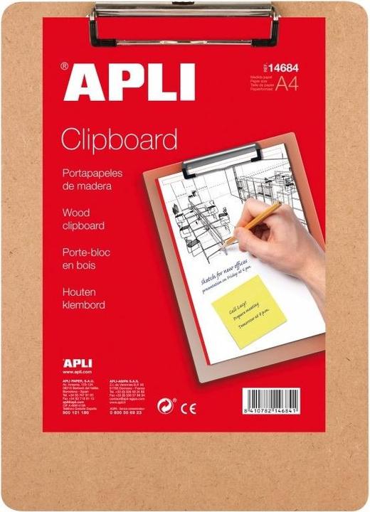 Produktbild Apli Klemmbrett aus Hartholz A4 (23 x 32 cm)