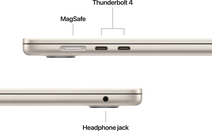 Actual product image Apple MacBook Air – 2025 (15.30", M4, 16 GB, 1000 GB, DE)