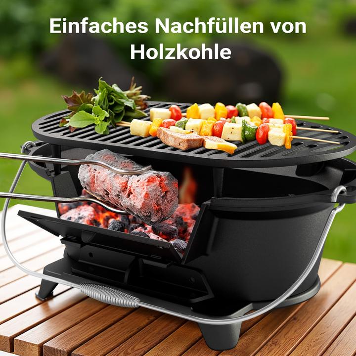 Produktbild Wiltec Grilltopf Gusseisen Grill Holzkohle Holzkohlegrill Gusstopf Feuertopf