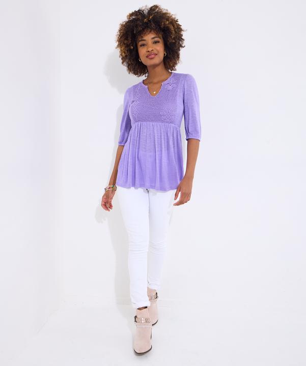 Actual product image Joe Browns Lace Panel Jersey Top (38)
