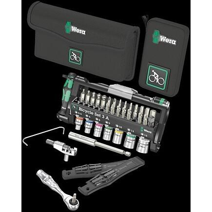 Productafbeelding Wera Fietsset 3 A (Kruis Phillips PH M1, Phillips kruis PH M2, Zeskantbus TX M10, Zeskantbus TX M15, Zeskantbus TX M27, Zeskantbus TX M20, Zeskantbus TX M25, Zeskantbus TX M30, Zeskantig M6, Zeskantig M8, Zeskantig M10)