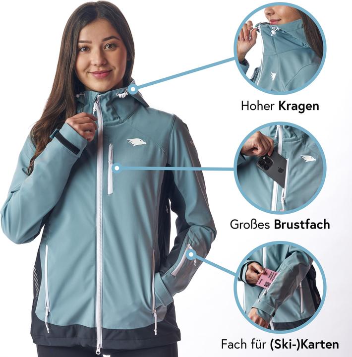 Produktbild Valkental Funktionale & reflektierende Softshelljacke für Outdooraktivitäten - Damen (XL)