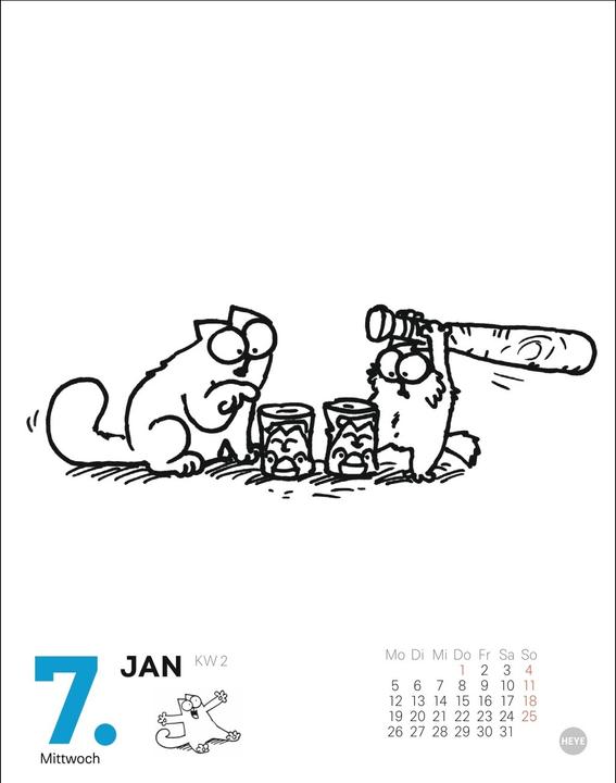 Produktbild Simons Katze Tagesabreisskalender 2026 (11 x 14 cm, Deutsch)