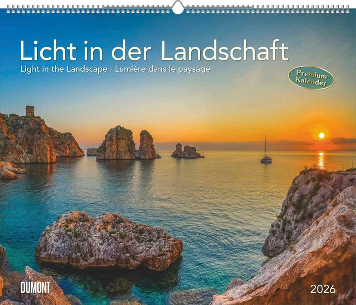 Produktbild Licht in der Landschaft 2026 - Wandkalender 60,0 x 50,0 cm - Spiralbindung (Französisch, Englisch, Deutsch)