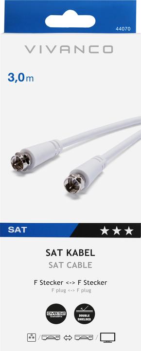 Produktbild Vivanco Empfängerstecker 3m (44070) (SAT Kabel)