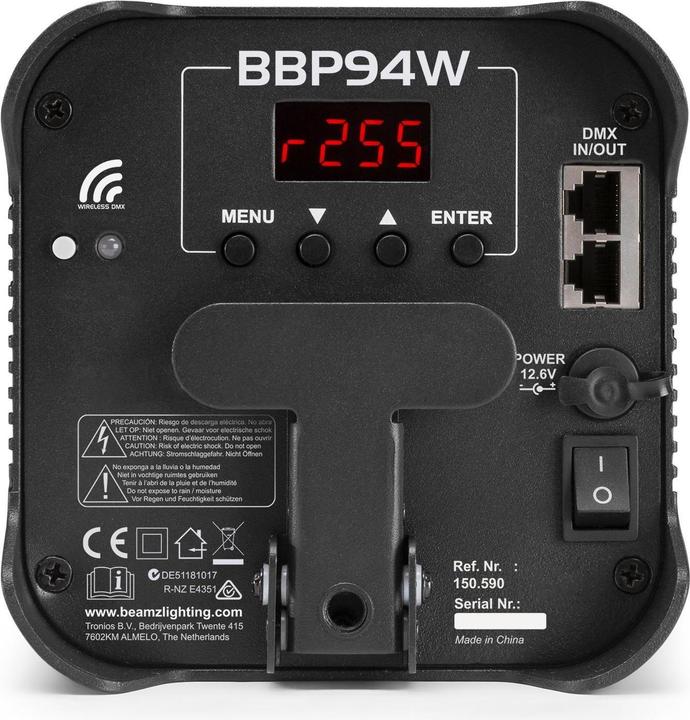 Actual product image BeamZ Floor spotlight BBP94W Uplight Par (12 W, LED)