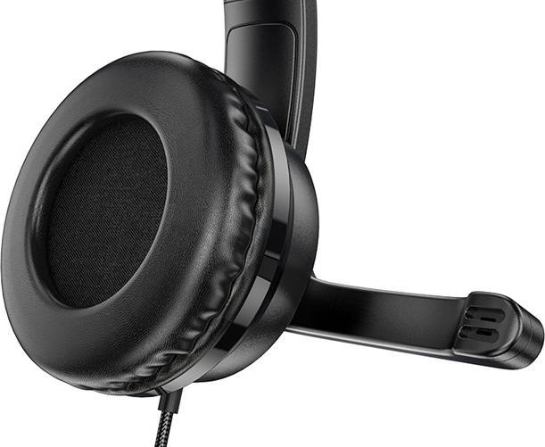 Produktbild Hoco - Wired Headphones Magic Tour (W103) - for Gaming, Jack, with Microphone - Black (Kabelgebunden)