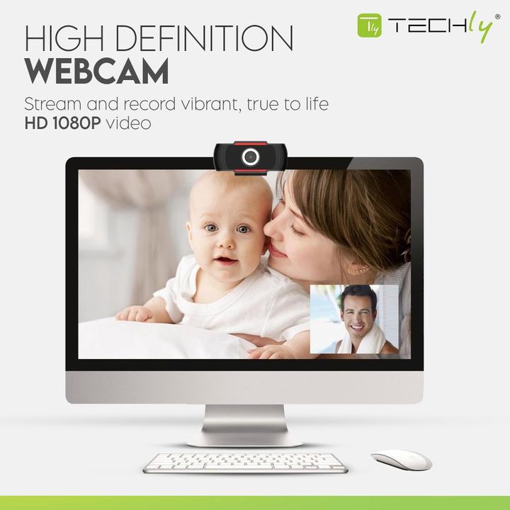 Produktbild Techly Full HD USB Webcam with microphone (2.07 Mpx)