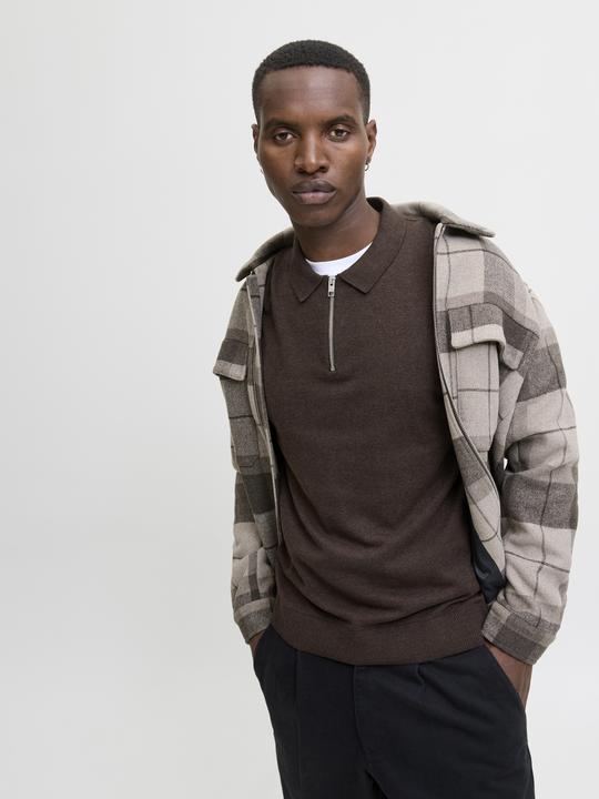 Actual product image Jack & Jones Jjeemil Knit Polo Half Zip Ls Noos (XL)