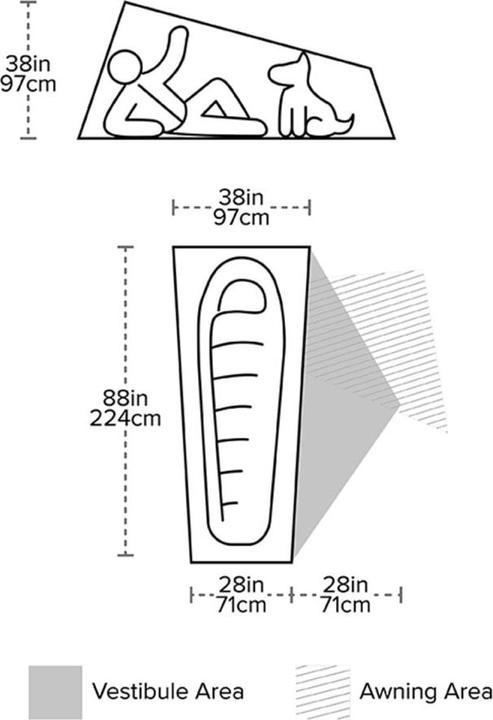 Produktbild Big Agnes Copper Spur HV UL1 Bikepacking Zelt (Kuppelzelt, 1.05 kg, 1 Person)