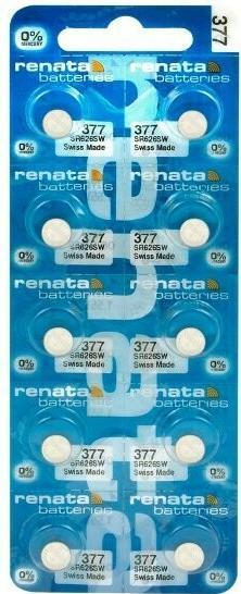Label énergétique Renata 377 / SR626SW (10 pcs, Spécifique à l'appareil, 24 mAh)