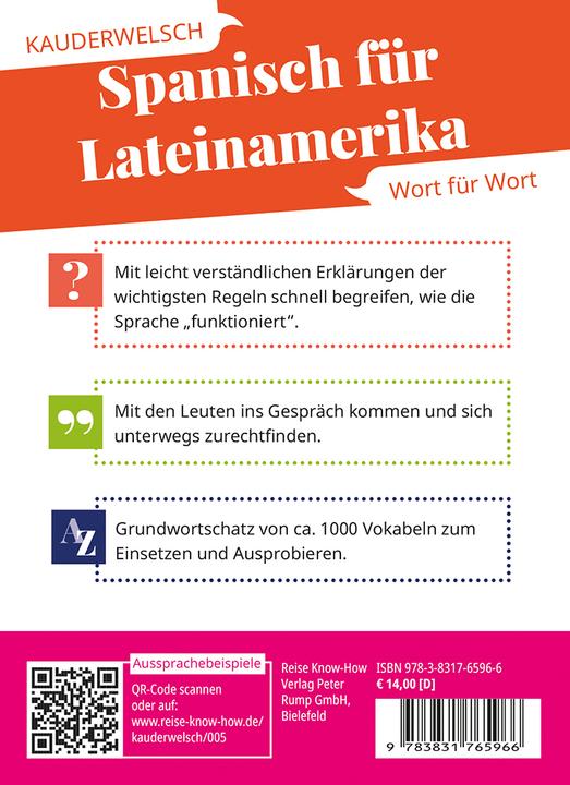 Produktbild Sprachführer Spanisch für Lateinamerika - Wort für Wort (Deutsch, Vicente Celi-Kresling, 2024)
