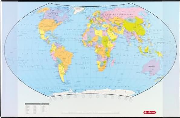 Immagine prodotto Herlitz Blocco da tavolo con mappa politica del mondo (68 x 44 cm)