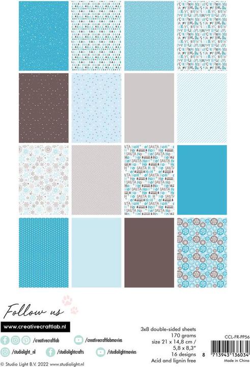 Actual product image art by marlene Designpaper "Snowflake kisses" Friendz (170 g/m², 24 x)