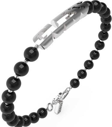 Guess Edgy Styles Modern Beaded Bracelet JUMB04059JWSTBK - Length: 23 cm (23 cm)