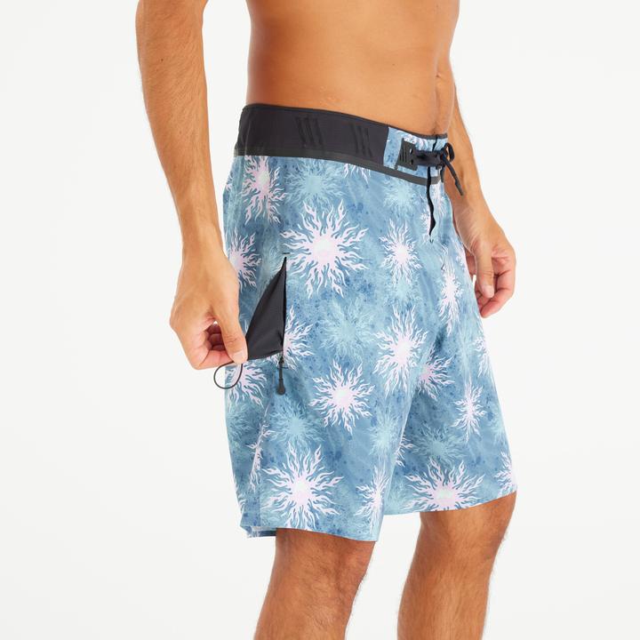 Produktbild Olaian Boardshorts Herren lang Morpho Yingyang 20" blau (42)