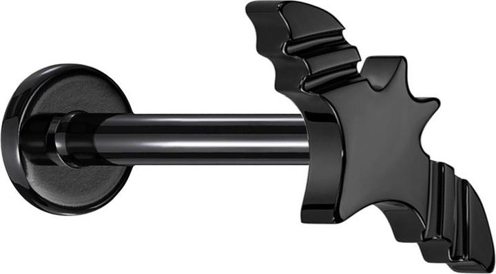 Star Piercing Micro Labret Innengewinde schwarz Basic Fledermaus schwarz (ohne Messing, Titan G23)
