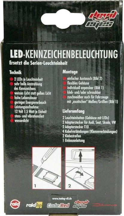 Actual product image Devil Eyes LED license plate lightinguniversal