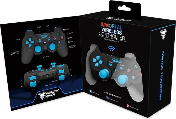 Produktbild DragonShock - IMMORTAL BT - Manette sans fil Noir pour PS3 (PS3)
