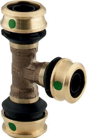 Produktbild Viega Raxofix T-stykke 32 x 25 x 32 mm rødgods