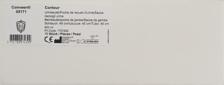 Immagine prodotto Conveen Sacca per gambe multicamera 600ml 45cm valvola posteriore sterile
