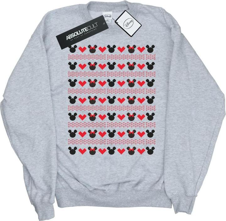 Disney Mickey And Minnie Christmas Hearts Sweatshirt Mädchen (140, 146)