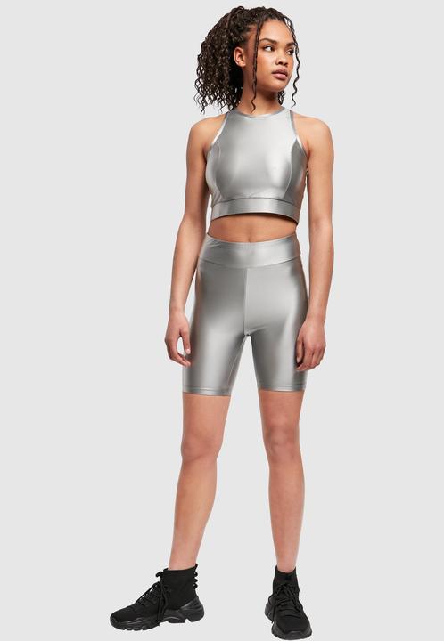 Actual product image Urban Classics Ladies Highwaist Shiny Metallic Cycle Shorts (4XL)