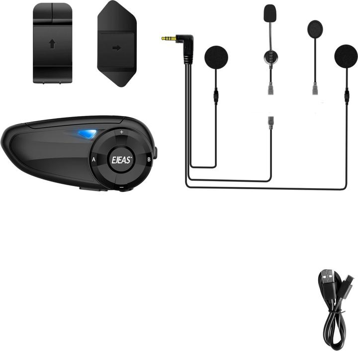 Produktbild Deltalabs Spritzwasserfestes Motorrad Helm Intercom Bluetooth Headset FM Radio (1er Set)