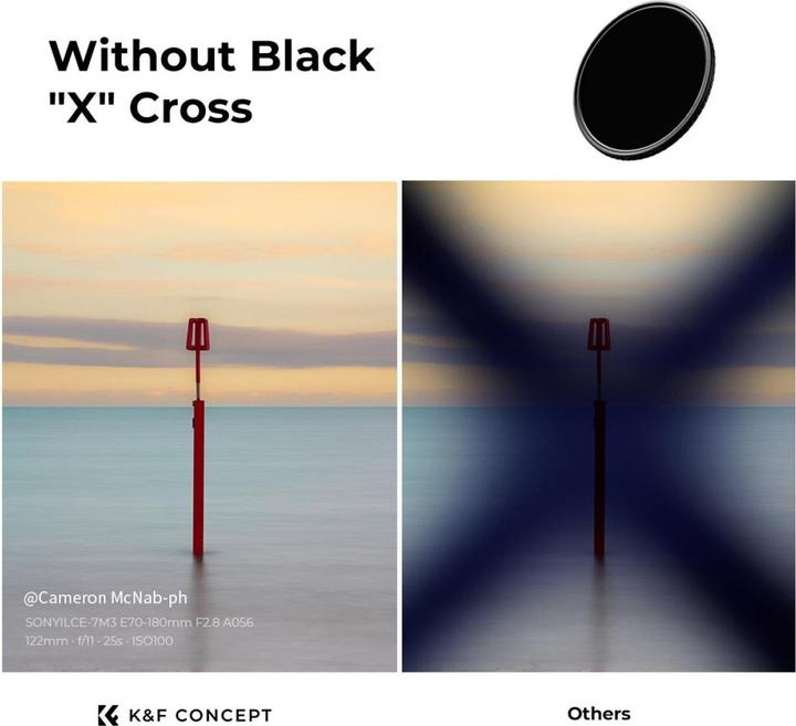 Actual product image K&F Concept Concept Variable ND Filter - 62mm Nano-X NDX ND8-128 (62 mm, Neutral density filter)