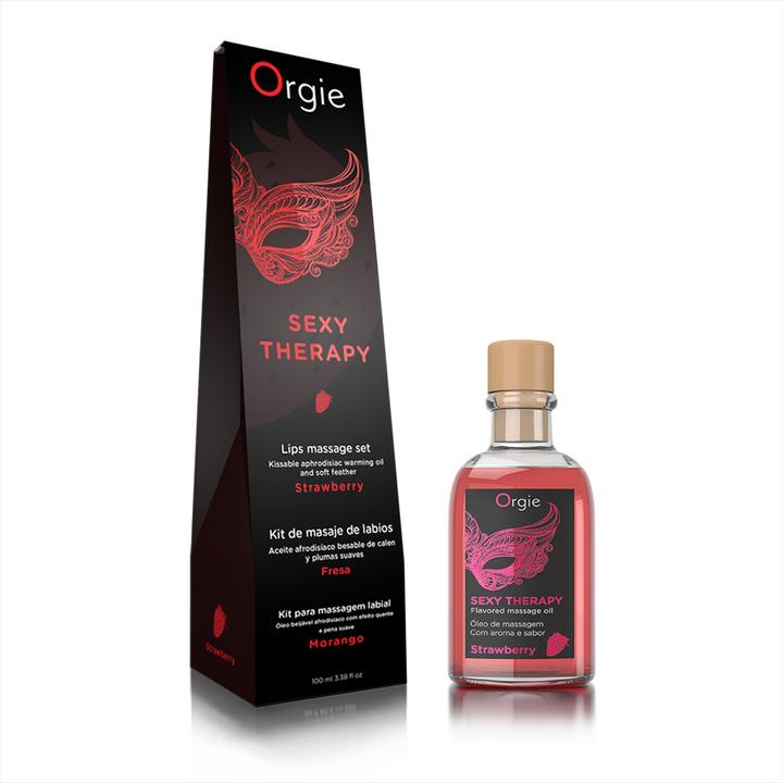 Produktbild Orgie Lips Massage Kit Strawberry - 100 ml (100 ml)