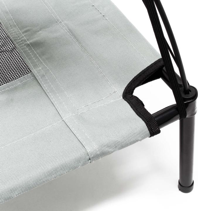 Produktbild Wiltec Hundebett mit Dach Grau 76x60x16cm bis 25kg Outdoor Hundeliege Sonnendach (Hund)