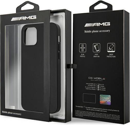 Image du produit Mercedes AMG AMHCP12MDOLBK iPhone 12/12 Pro 6.1 "noir / étui rigide noir, cuir estampillé à chaud (Apple iPhone 12)