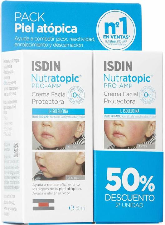 Produktbild Isdin Pro-AMP Atopic Skin Face Cream 50ml - Pack of 2 (100 ml, Tagescreme)