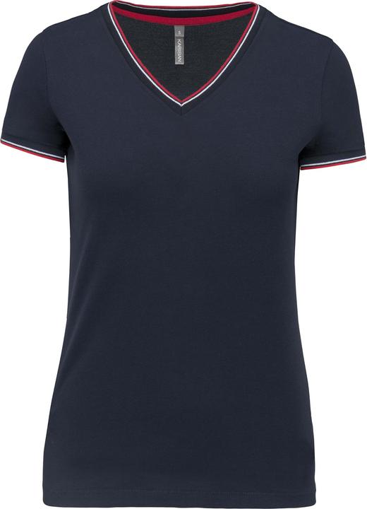 Kariban damen-t-shirt maille piquée v-ausschnitt (XXL)