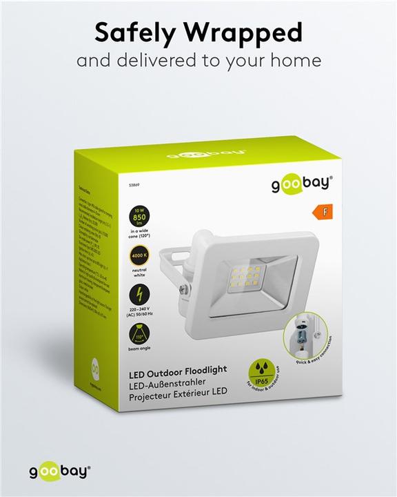 Immagine prodotto Goobay Faretto da esterno a LED, 10 W (853 lm, IP65)