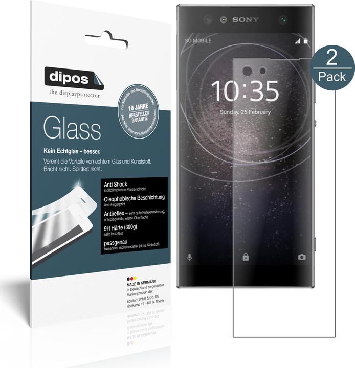Dipos Screen Protector Anti-Shock (2 Piece, Sony Xperia XA2 Ultra)