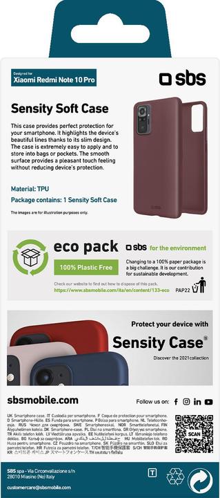 Label énergétique SBS Housse de protection (Xiaomi Redmi Note 10 Pro)
