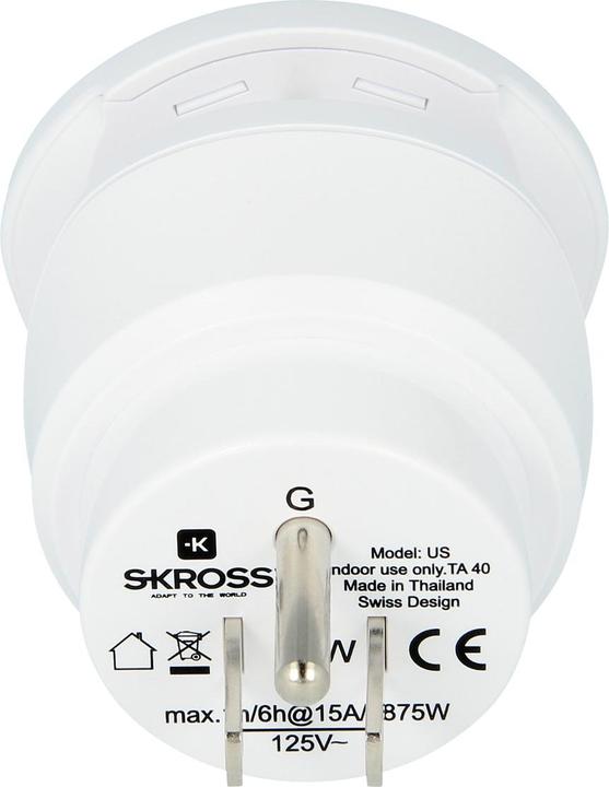 Actual product image Skross Travel adapter CA W to EU