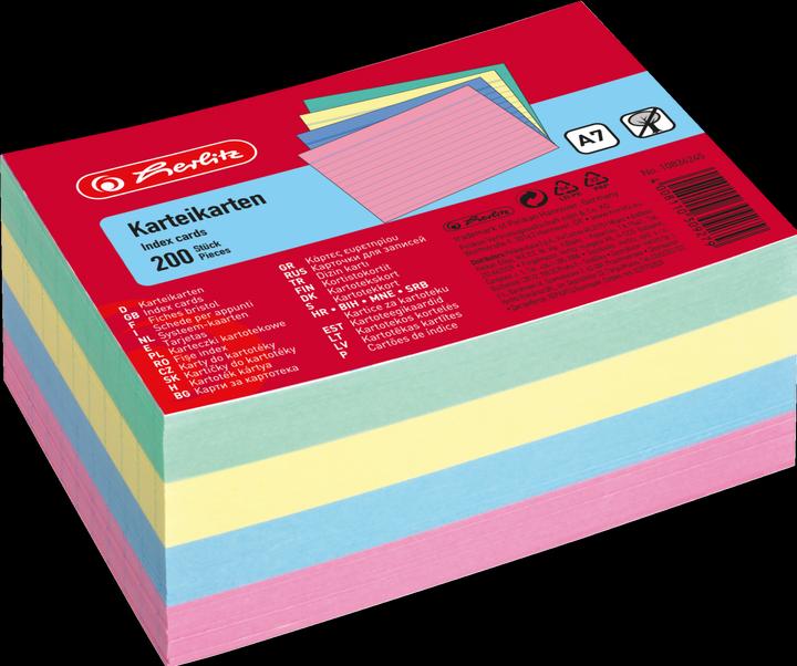 Image du produit Herlitz Fiches (A7, 170 g/m², 200 x)