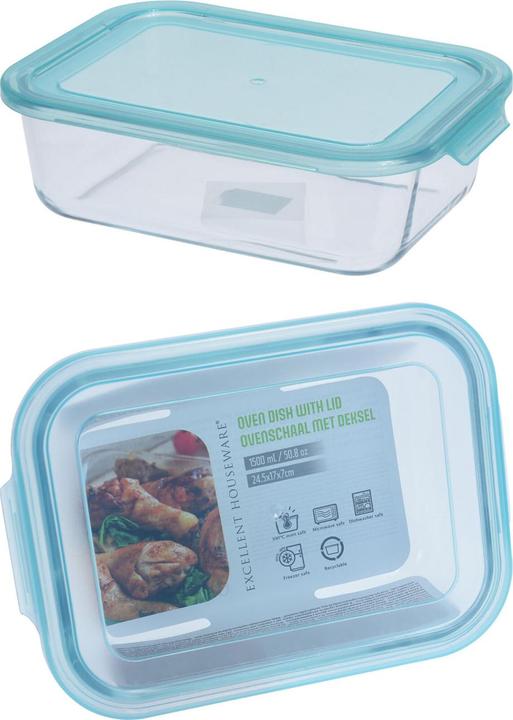 Produktbild Excellent Houseware XL-Frischhaltedose aus Borosilikat-Glas, Vorratsschale, 1480ml (1.48 l)
